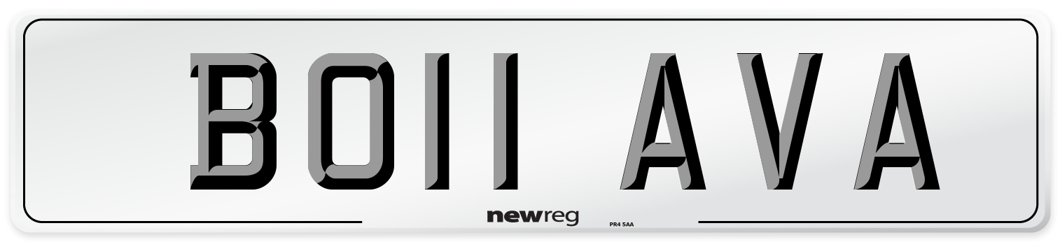 BO11 AVA Number Plate from New Reg